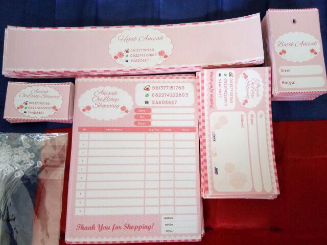 Sticker / Stiker Label Pengiriman Shabby Chic Bunga Pastel