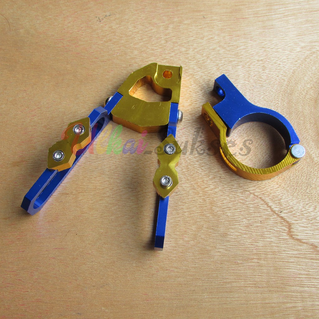 Bracket Capit / Kleman Selang Kabel Rem Motor CNC Universal KOMBINASI - 2 Tone Murah Laris