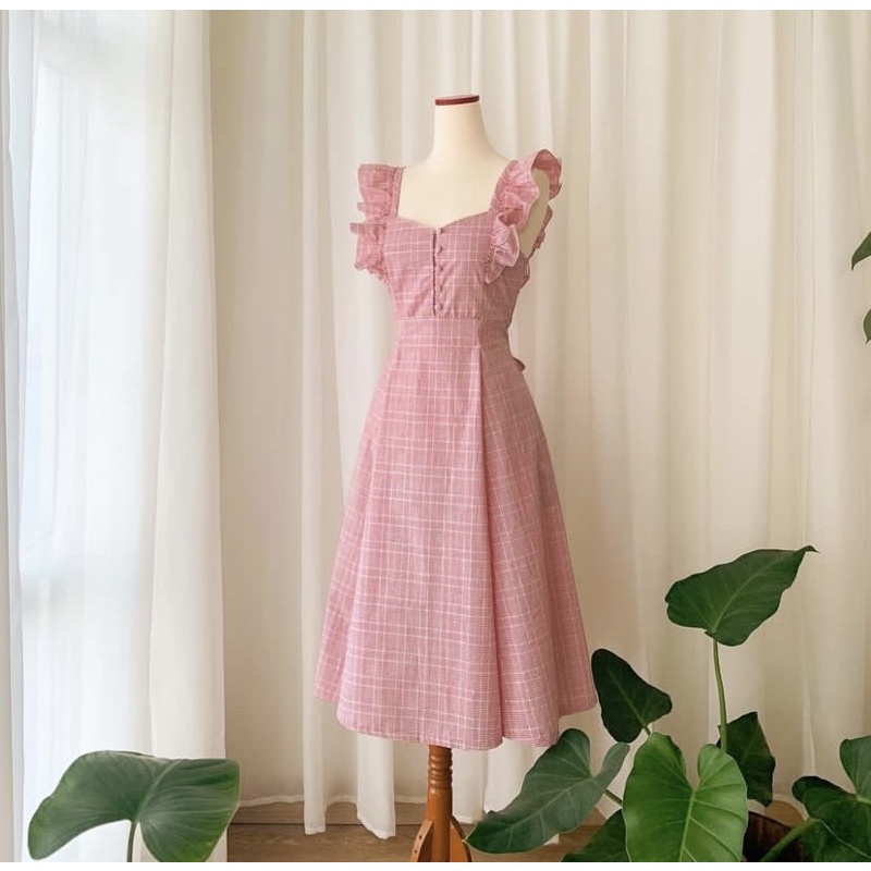 I Am Starry - Summer Red Dress Gingham Size S