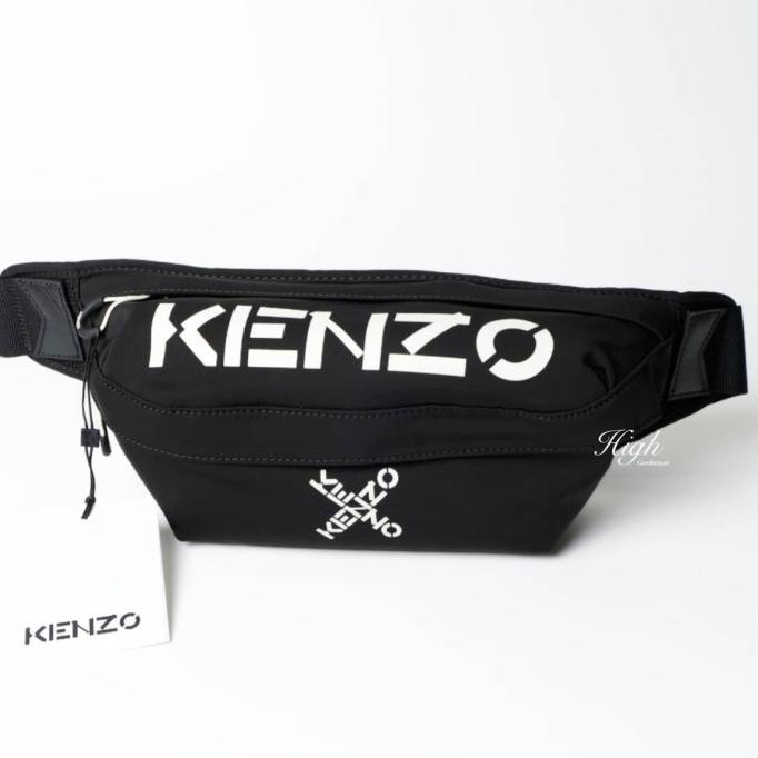 Kenzo Combo Logo Waist Bag Black 100% Authentic