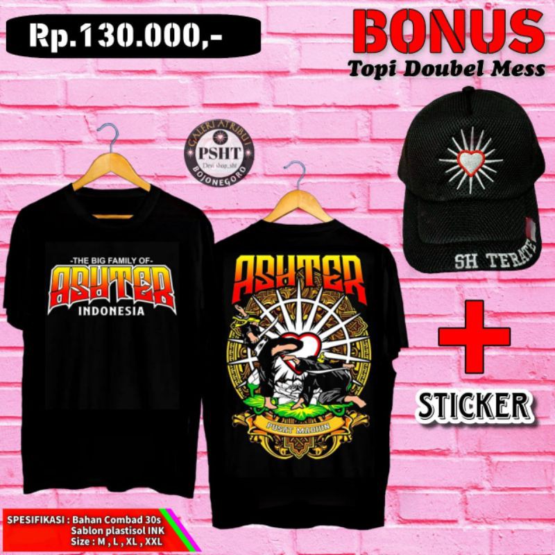 Baju ASTHER Indonesia Free Topi &Stiker