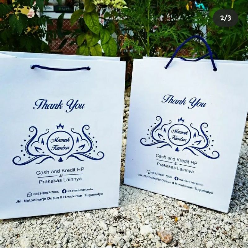 

PAPERBAG KRAFT PUTIH UKURAN CUSTOM