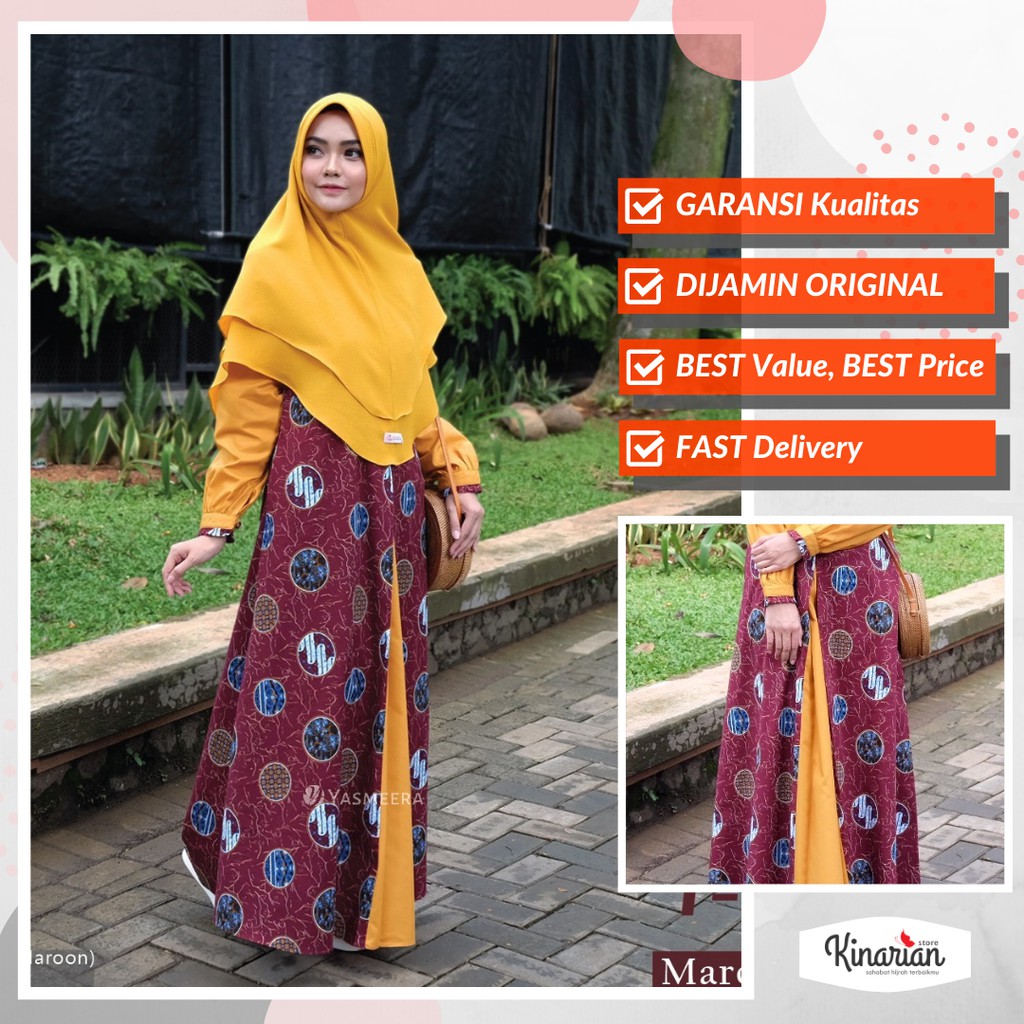 RENATA dress Yasmeera - Gamis BATIK Terbaru Eksklusif Cantik Elegan - Busana Muslim Syari Modern
