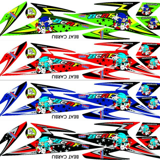 Stiker motor beat karbu stiker sticker striping thailand thailook