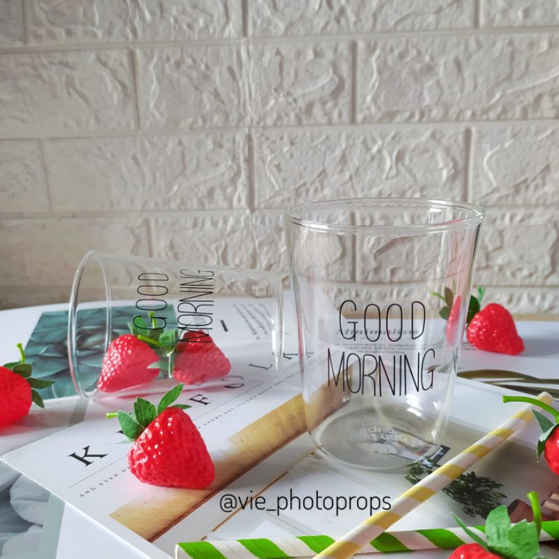 Gelas Jus Vie Gelas Kaca Susu Kopi Glass Props Foto Properti Fotografi