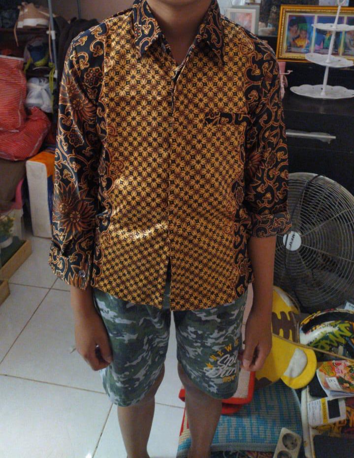 Couple Dadboy Jinmy Atasan Kemeja Batik Lengan Panjang Ayah Dan Anak