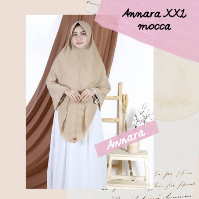 Jilbab instan WOLFIS XXL Khimar polos jumbo Annara