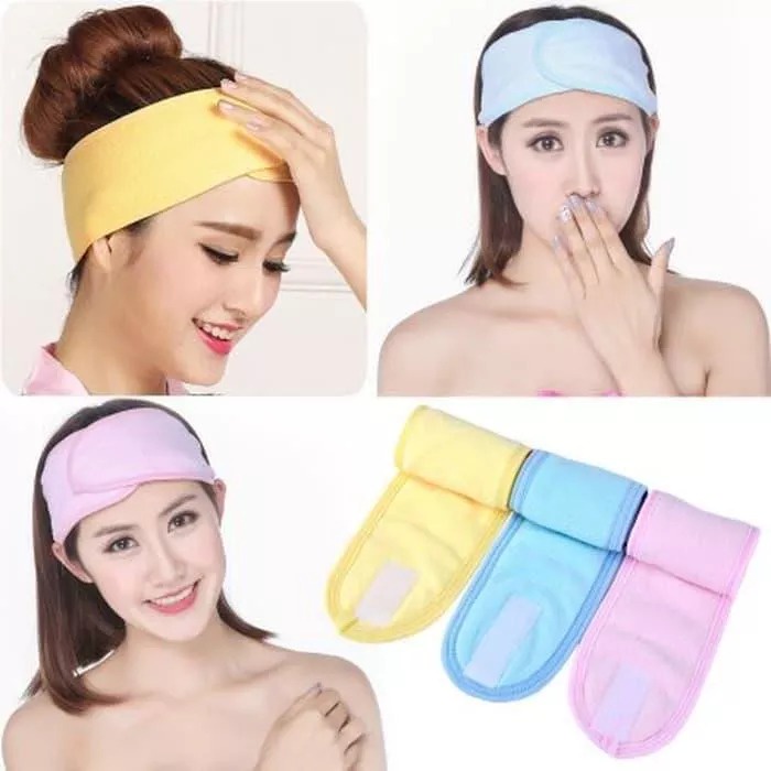 Facial Headband - Bandana Penahan Poni Untuk Cuci Muka / Bandana Bando Masker / Cuci Muka / Make Up