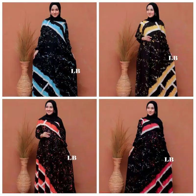 Gamis twill / (Size S,M,L,XL) Gamis twill rainbow / pelangi / ori twill super busui