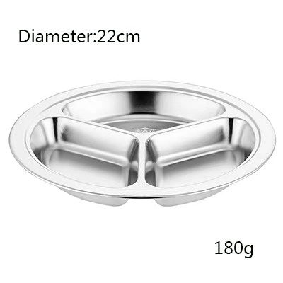 Piring Makan 3 Sekat Stainless Steel Tempat Makan Fast Food Piring Makan Anak 3 Sekat Murah