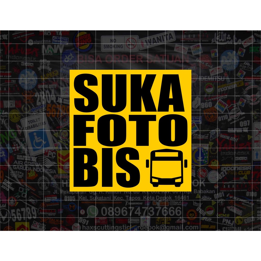 Cutting Sticker Bismania Suka Foto Bis Ukuran 7 Cm Untuk Mobil Motor