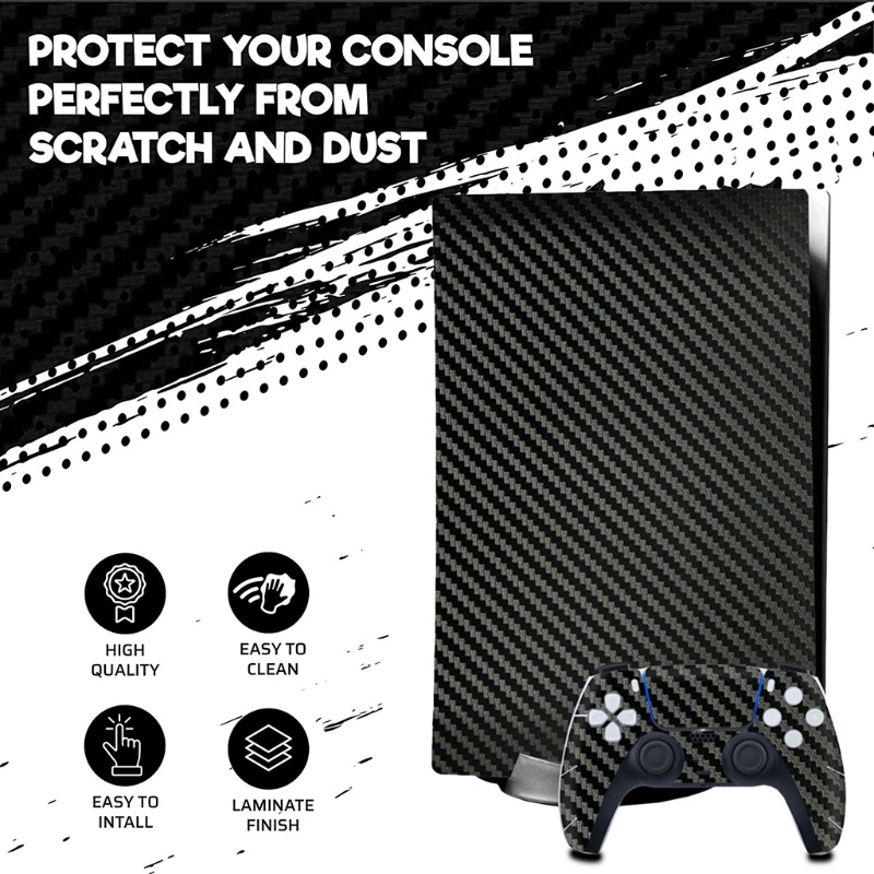 Btsg Untuk CD-ROM Disk Edition Carbon Fiber Skin Stiker Decal Cover Console Disc