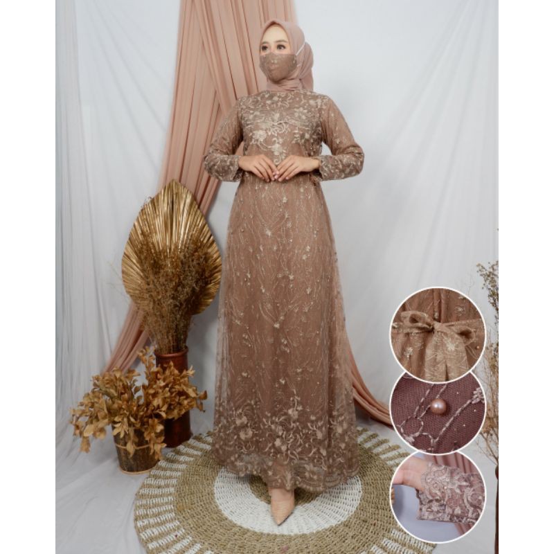GAMIS TILLE BROKAT IMPORT/GAMIS MEWAH/GAMIS BROKAT