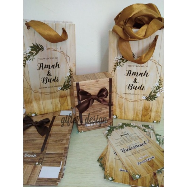 Bridesmaid Paperbag & Tie Box
