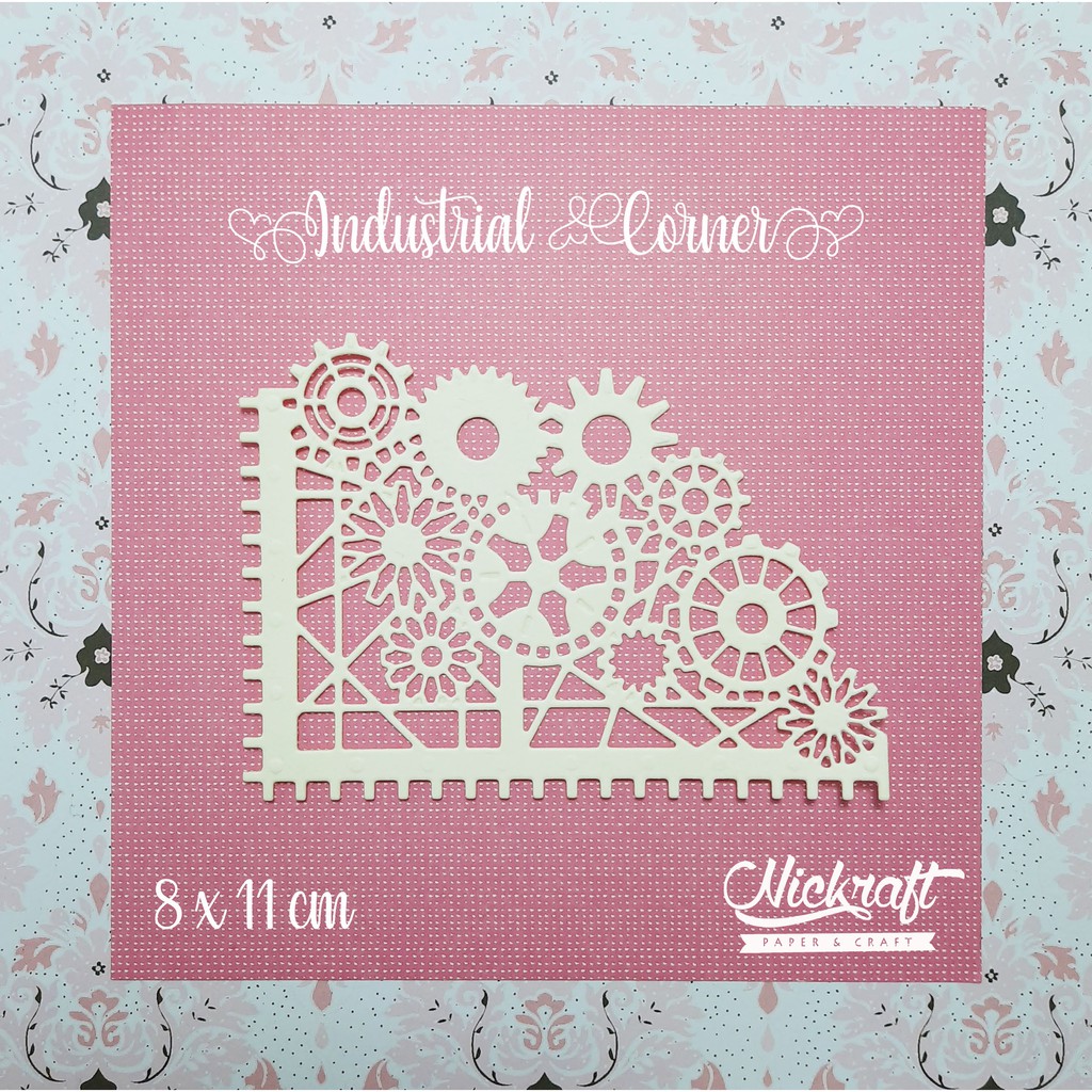 

INDUSTRIAL CORNER - Bahan Scrapbook Sudut Kertas Gear Steampunk