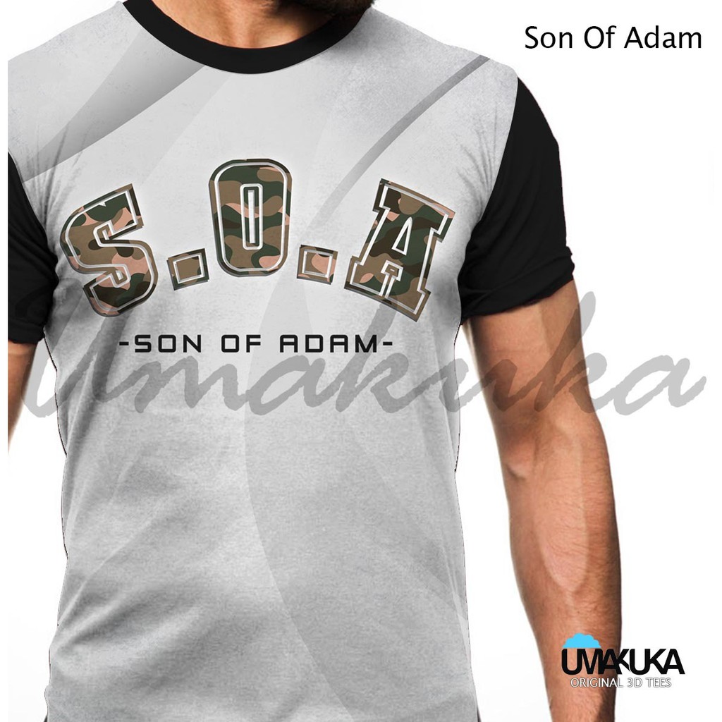 TSHIRT kaos islami dakwah son of adam palestina baju 3d umakuka keren original murah terbaru