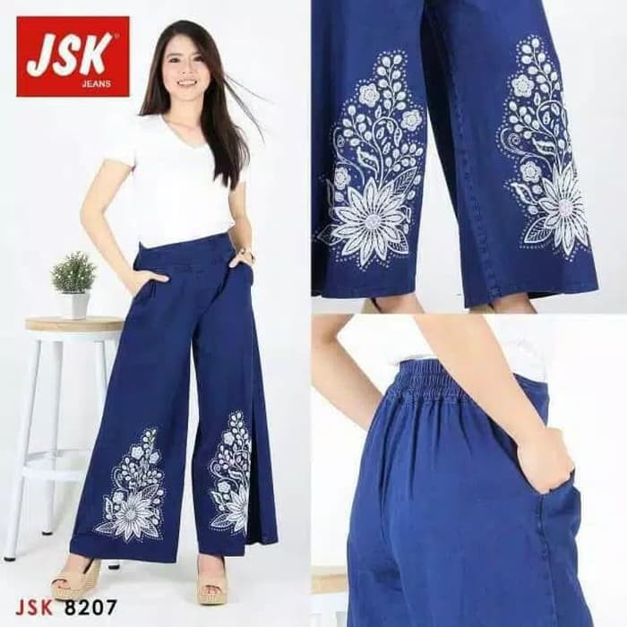 Celana Kulot jeans/ Celana panjang wanita jeans / celana levis -