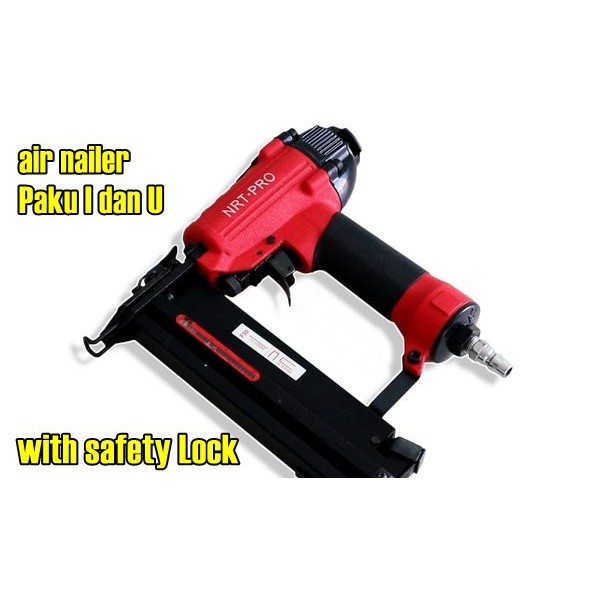 Mesin Paku Tembak Listrik F50 Dengan Safety Lock Staples Tembak Angin 2in1