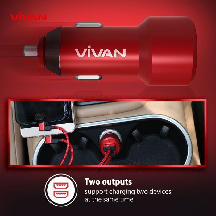 Car Charger VIVAN CQ01S 3.0 Quick Charger 5A Charger Mobil - Garansi Resmi 1 Tahun