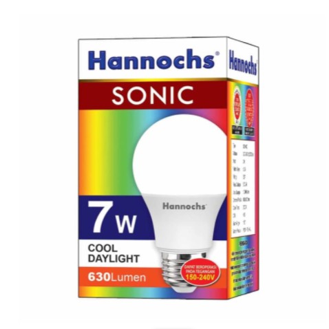 Hannochs Lampu LED / Bohlam LED SONIC 7 watt / 7W Cahaya Putih