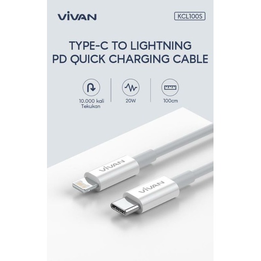 VIVAN KCL100s Quick Charge Type-C to Lightning PD