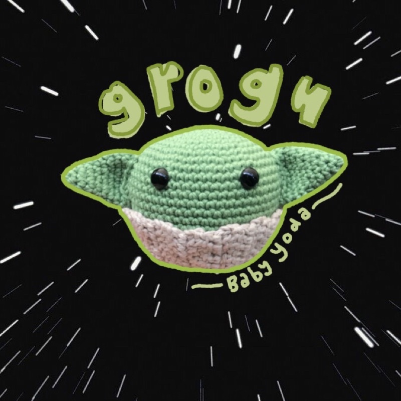 grogu baby yoda crochet keychain