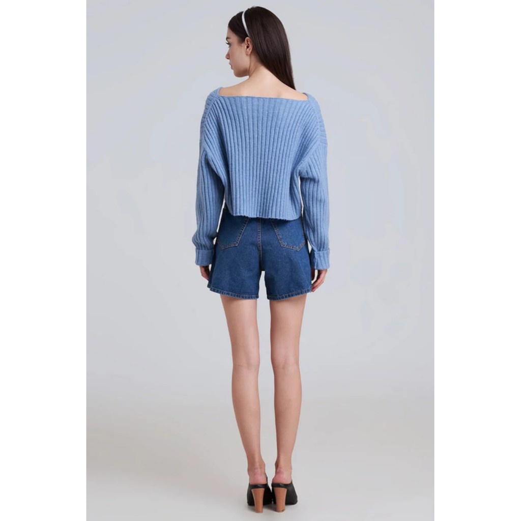 TOKUDAI CROP KNIT SWEATER_ crop_Oversize_rajut tebal7get