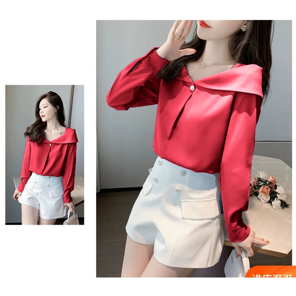 +[HNFK] Blouse Wanita Korea / Blouse Murah / Blouse / Atasan Wanita / Blouse Jorina