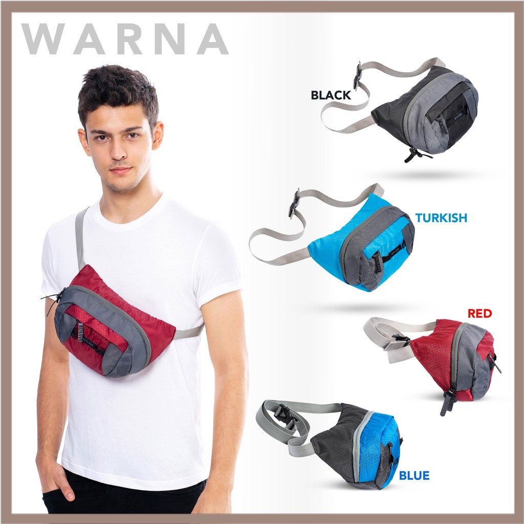 [COD] TAS SELEMPANG PRIA WAIST BAG MINI TRACKING SLING BAG GADGET DISTRO PRIA  - []