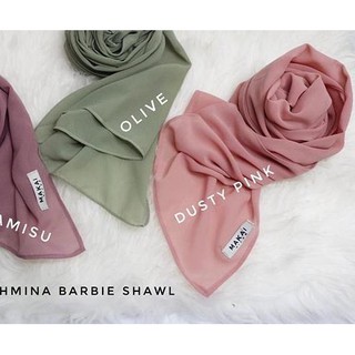 ☃ Hijab Pashmina Barbie Shawl Premium Bahan Cerutti Baby Doll