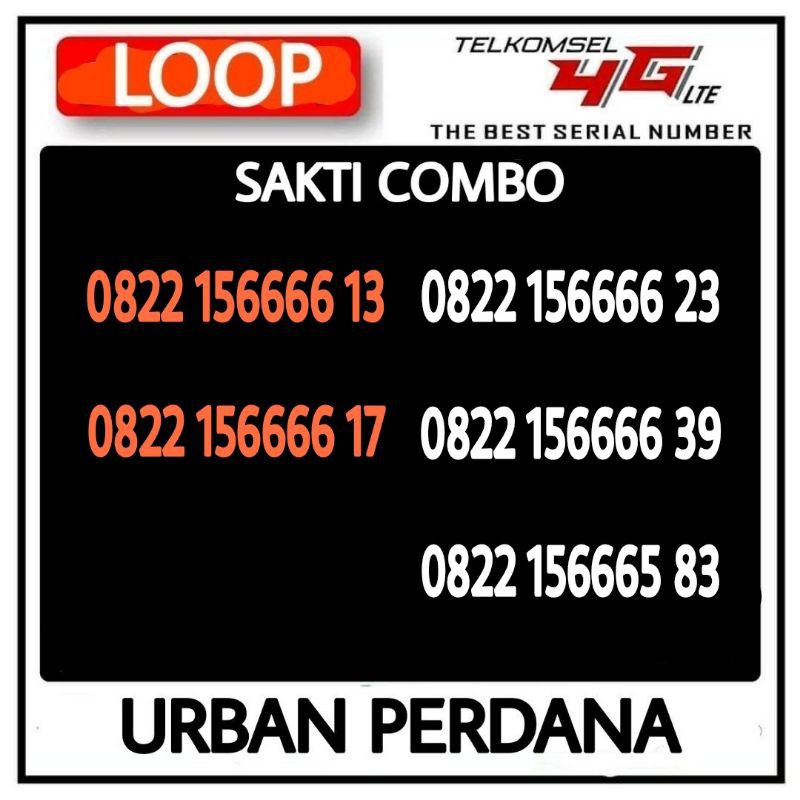 Kartu perdana sakti combo nomor cantik simpati LOOP 4G