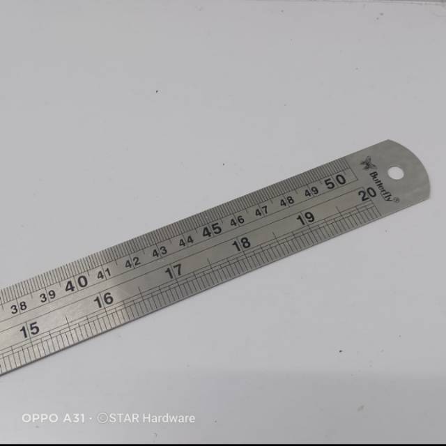 

BUTTERFLY MISTAR BESI 50 CM - 1/2 METER PENGGARIS BELAJAR KERJA UKURAN TEBAL