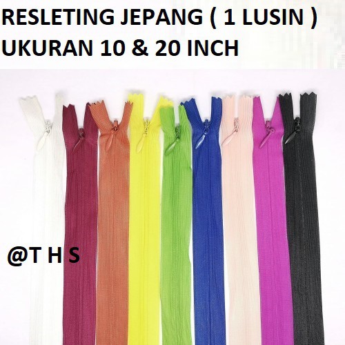 1 lusin Resleting Jepang - Sleting Jepang 20 inch -50 cm / Zipper jepang
