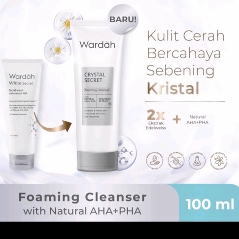 Crystal Secret Foaming Cleanser 100ML Wardah - BARU (BPOM)