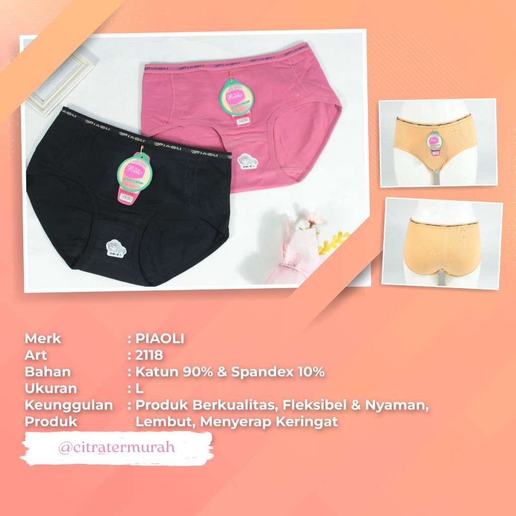 Celana Dalam Wanita Import Piaoli Premium | CD Wanita Celana Dalam Cewek Undies - 1pcs Piaoli art 2112 art 2118