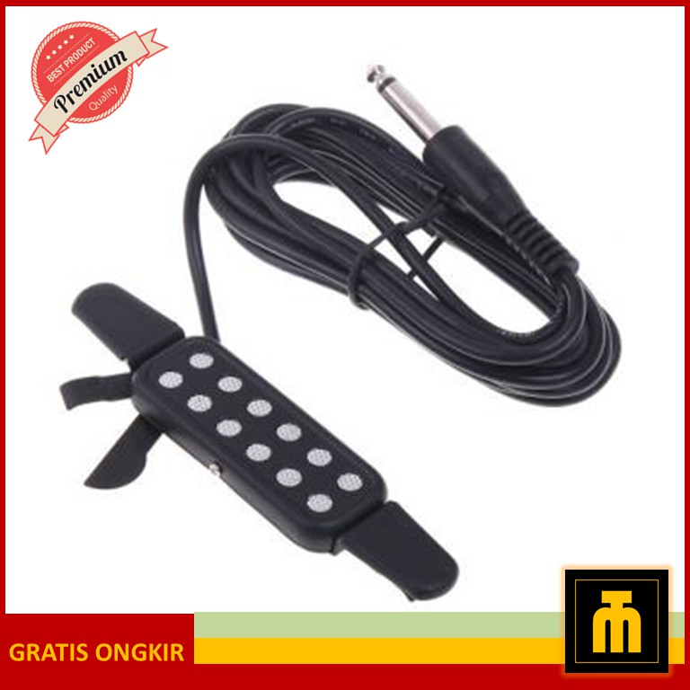 Spul Gitar Pickup Gitar Akustik Acoustic Mic Gitar Guitar 12 Hole Microphone Ampli Fishman