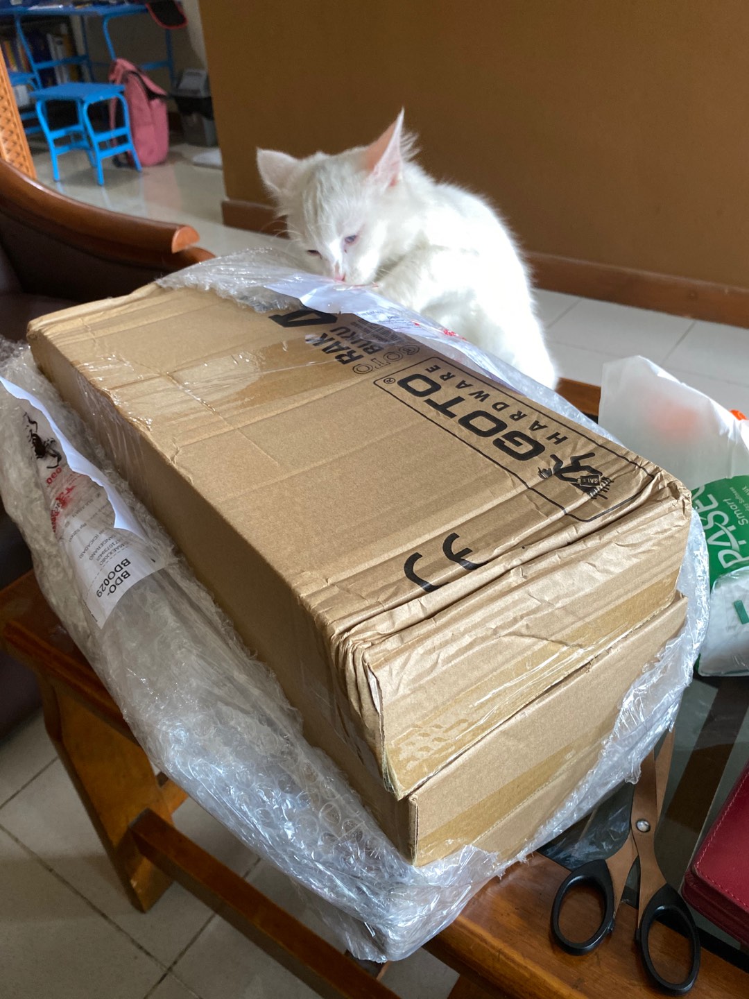 Rak Buku Serbaguna 5 Susun 4 Ruang Portable Lemari Multifungsi Pink