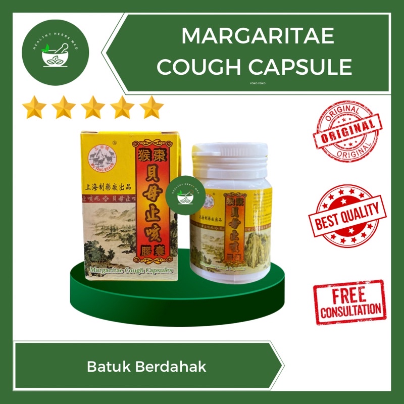 Obat Batuk Dahak Bronkitis Margaritae Cough Capsule
