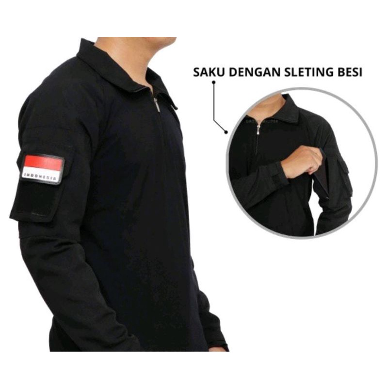 KAOS TACTICAL BDU LENGAN PANJANG KAOS LAPANGAN