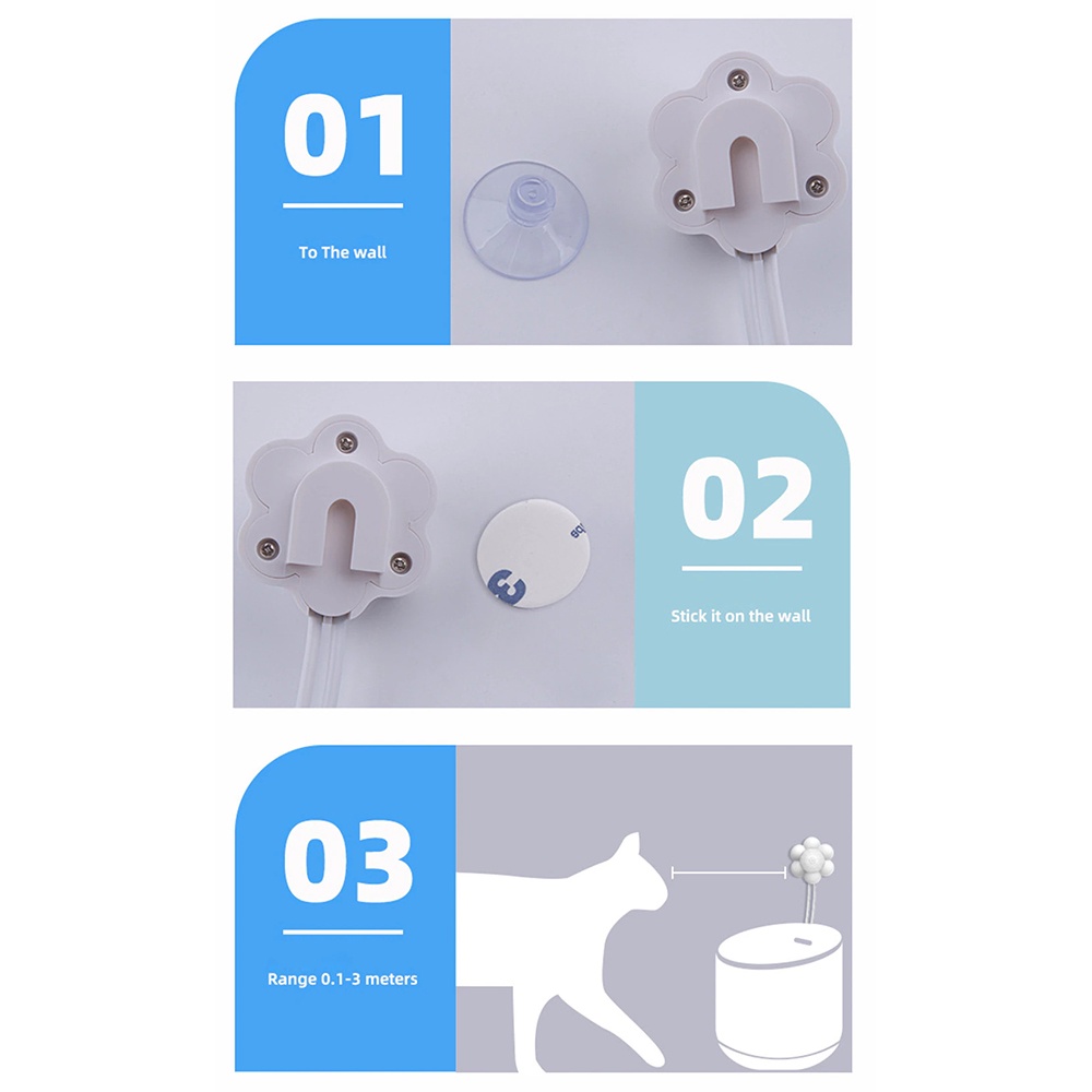 Motion Sensor Dispenser Minum Hewan Cat Water Fountain Radar - WF061 - White