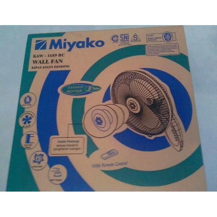 Miyako KAW-1689 RC Kipas Angin Dinding Remote / Wall Fan remote [16 Inch]