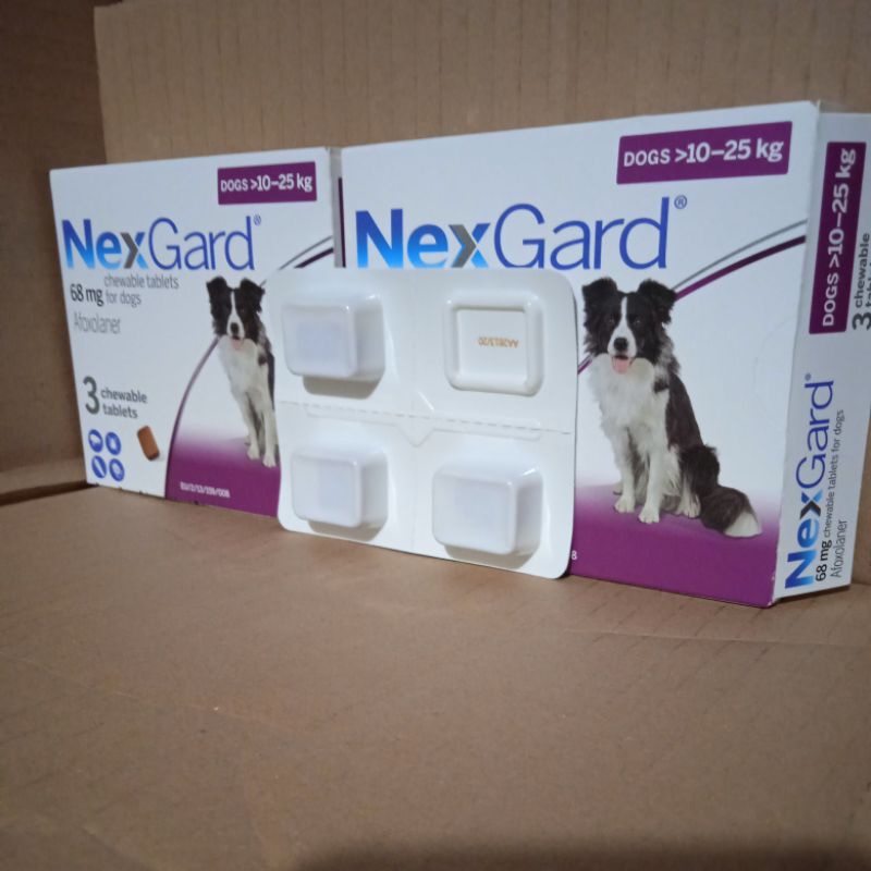 NEXGARD DOG SIZE LARGE ( 10-25KG) OBAT KUTU DEMODEX SCABIES 1 TABLET