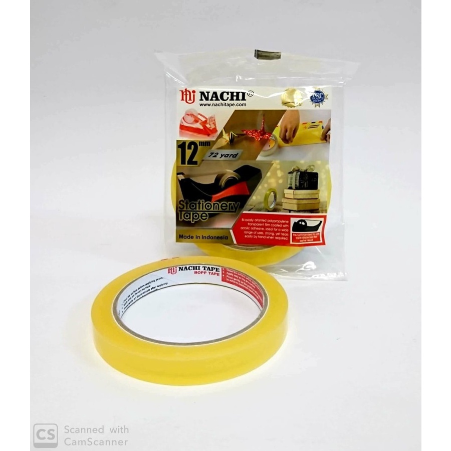 

Nachi Selotip Stationery Nachi Yellow 12 mm x 72 yard (1 Pcs)