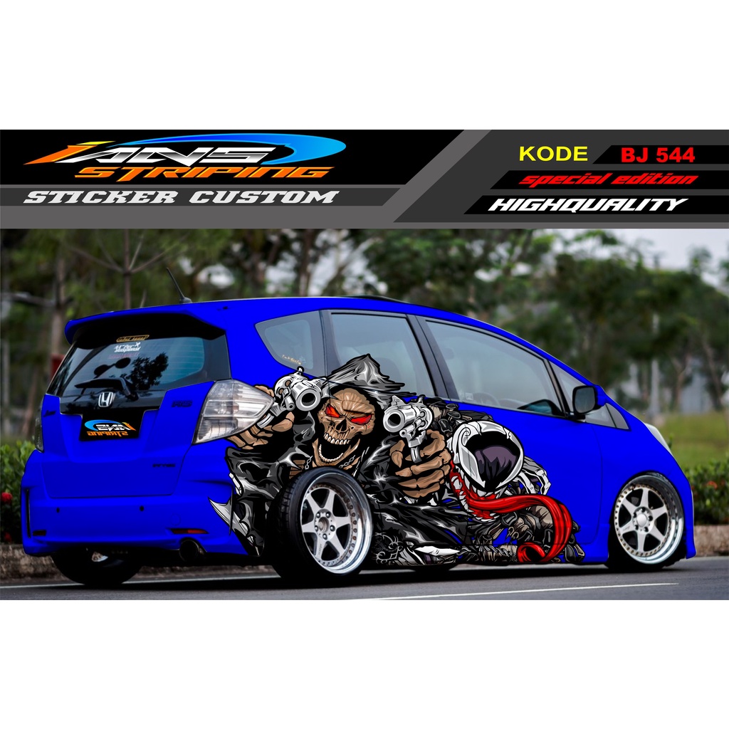 DECAL STICKER MOBIL JAZZ BRIO AGYA SIGRA YARIS SWIFT / STICKER VARIASI MOBIL VENOM /