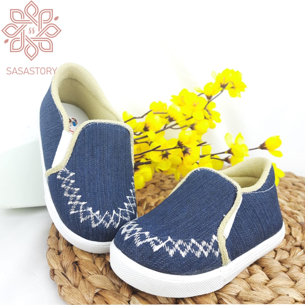 Sasastory Sepatu Anak Laki Laki 1 2 3 Tahun Sepatu Anak Perempuan 1 2 3 Tahun Sepatu Anak Slip On Sepatu Resmi Anak Perempuan Sepatu Resmi Anak Laki Laki Sepatu Denim Anak Sepatu Santai Sepatu Trendy Sepatu Acara Anak FA19