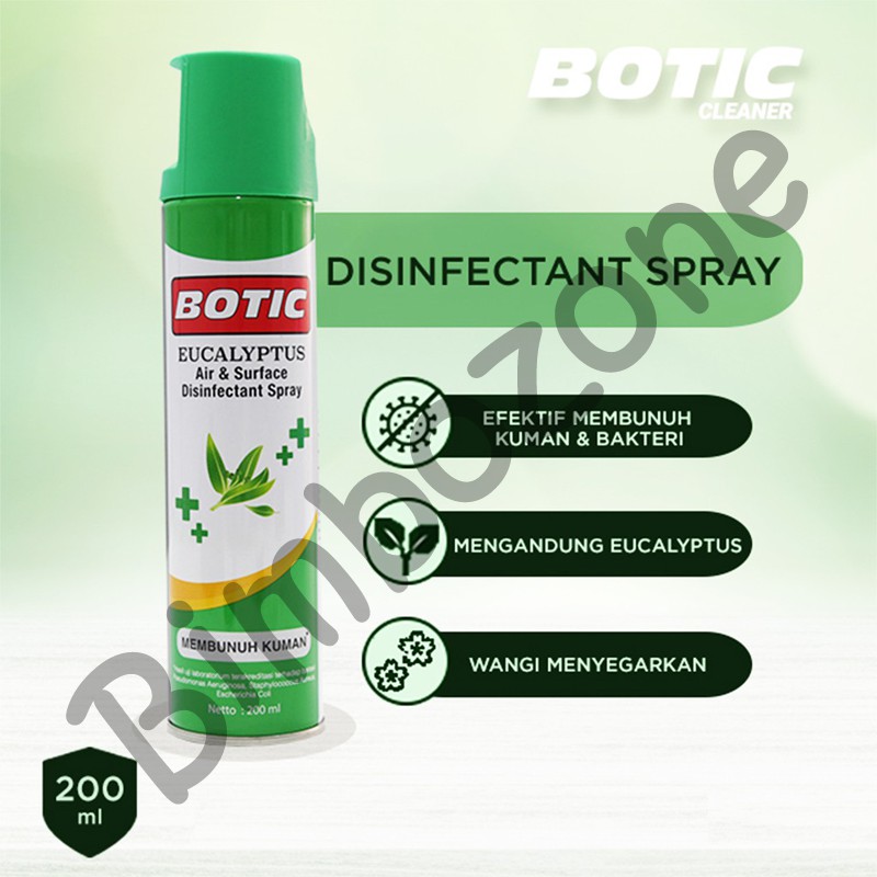 Bimbozone - [KHUSUS JABODETABEK] Disinfectan Spray Aroma Eucalyptus 200ml - BOTIC