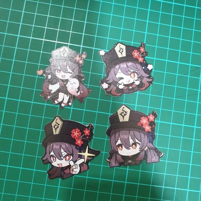 

(BISA COD) Sticker Anime - PS0032 - Hu Tao 4pcs GRATIS ONGKIR Kode 238