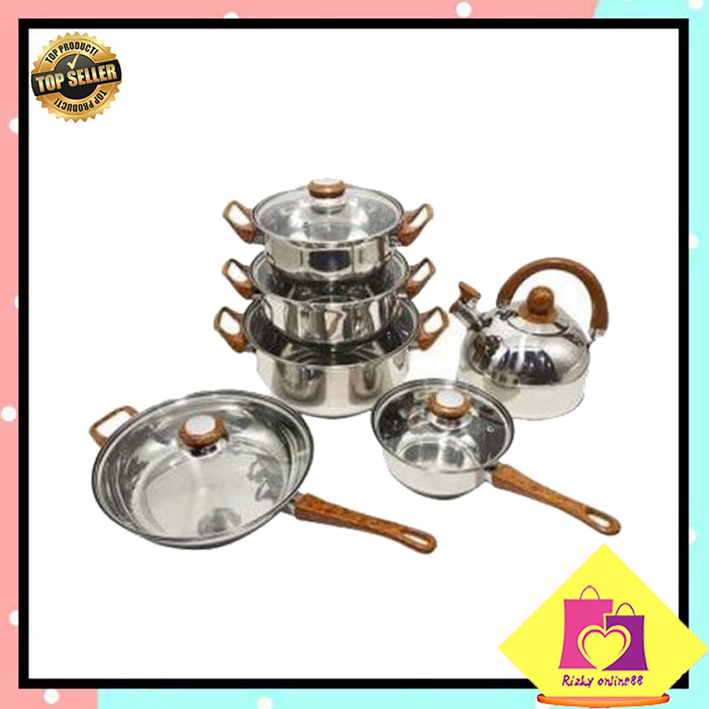 Rizkyonline88 panci set stainless cookware