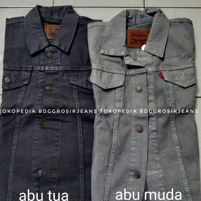 Psux Jaket Jeans Levis / Jaket Levis Ariel / Jaket Denim Levis Ariel - Abu-Abu, Xl Fwpl