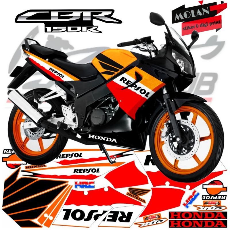 Decal Sticker Striping Variasi Motif Ori Honda CBR 150 R OLD REPSOL & CBR OLD 2003-2004-2005-2006-20